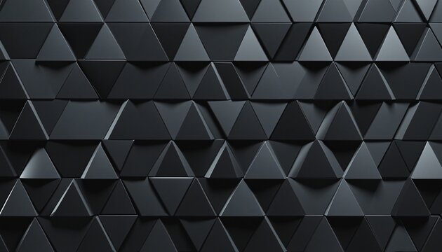 Abstract minimalist triangle wireframe design with black and white geometric pyramids, showcasing modern art and technology