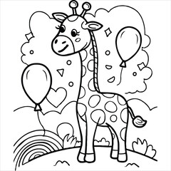 Cute Animal coloring book With kdp