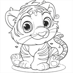 Obraz premium Cute Animal coloring book With kdp