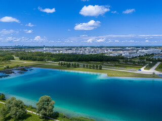 Fototapeta premium Riemersee Messestadt Riem
