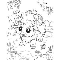 Cute Animal coloring book With kdp
