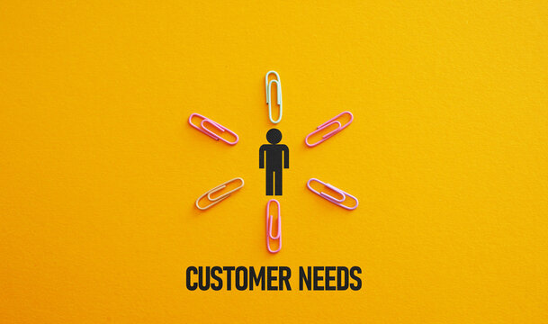 Customer needs concept is shown using the text