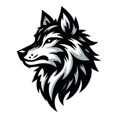 Fototapeta premium Wolf head icon. Vector illustration.