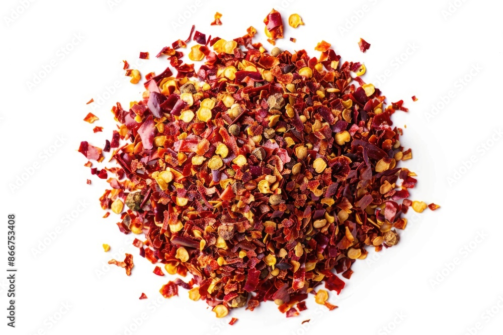 Aufkleber a selection of dried red peppers arranged on a white surface
