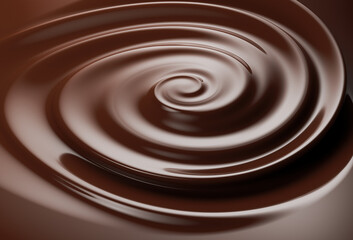 close up of chocolate swirl. 3d render