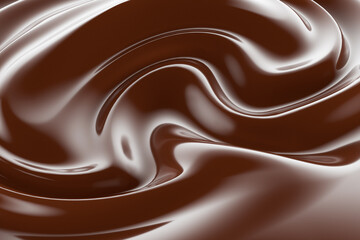 close up of chocolate swirl. 3d render