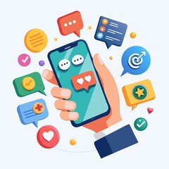 phone with icons