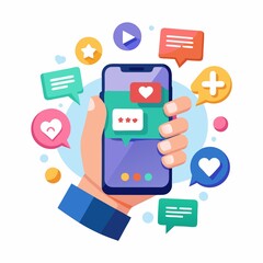 Fototapeta premium social network concept