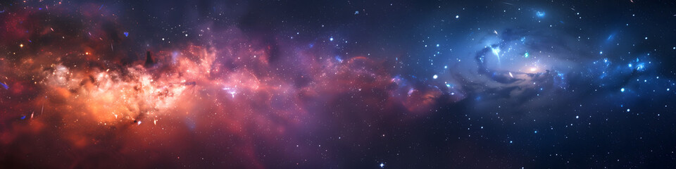 Naklejka premium Abstract nebula background - Space galaxy design