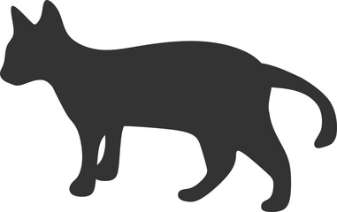 Cat walking Simple Silhouette 