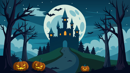 halloween background with pumpkins