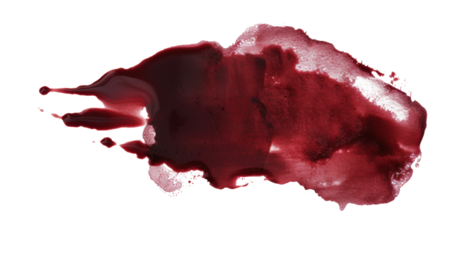 Watercolor Ink Stain on White Background - Creative Expression with Copy Space