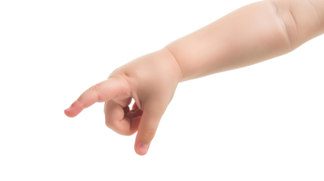 Isolated Baby Hand Pointing - Powered by Adobe