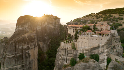The Meteora - important rocky monasteries complex in Greece.