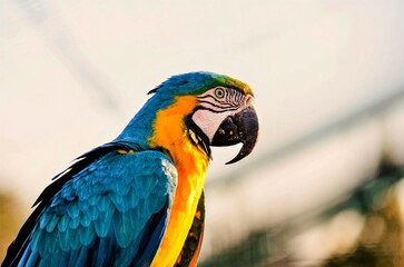 blue and yellow macaw