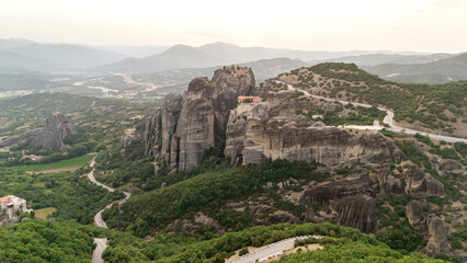 The Meteora - important rocky monasteries complex in Greece.