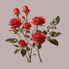 floral Vector bouquet vintage for fashion