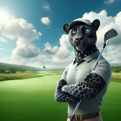Majestic Panther on the Golf Course | Majestuosa pantera en el campo de golf