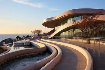 Antália, Turkey, the Karaloglu Park (Karaalioglu Park), with sea views., generative IA
