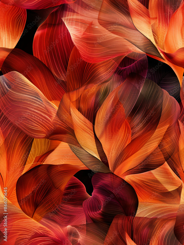 Aufkleber Abstract background forming a pattern of red and orange lines