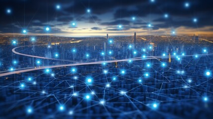 Digital gps location mapping with pinpointed route path concept displayed on a digital map