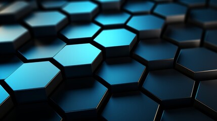 Abstract 3d black hexagonal pattern background generated by ai for a modern design aesthetic