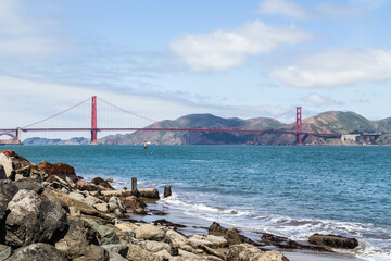 Golden Gate Bridge and the Bay from Crissy Field