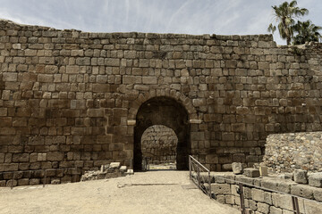 Majestic Alcazaba Walls in Merida, Spain