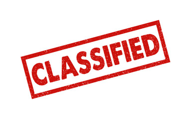 Classified red ink rubber stamp sign symbol grunge effect vector illustration design confidential case investigation tampon classified private secret information