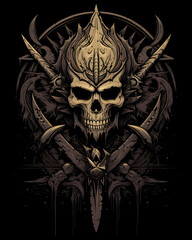 Skull and Dagger through Eye lurked in the shadows