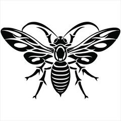 Bee with different facial expressions