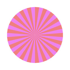 An abstract retro boho sunburst stripe pattern design element.