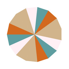 Obraz premium An abstract retro boho sunburst stripe pattern design element.