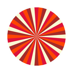 An abstract retro boho sunburst stripe pattern design element.