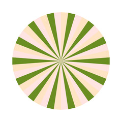 An abstract retro boho sunburst stripe pattern design element.