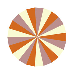 Obraz premium An abstract retro boho sunburst stripe pattern design element.