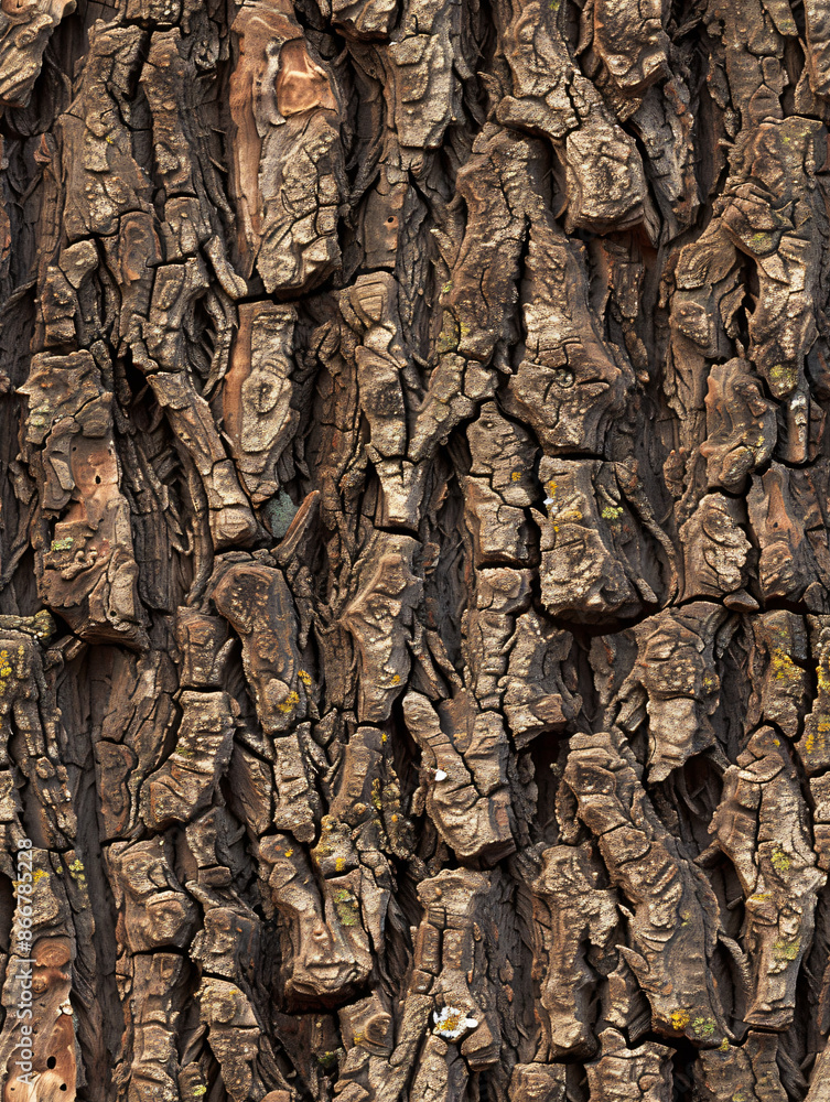 Poster Closeup of a tree trunk forming a natural pattern, perfect for backgrounds and textures