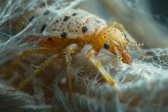 Detailed shot of a bug bite covered with a bandage, emphasizing care and treatment,