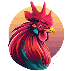 Chicken vector on a white background