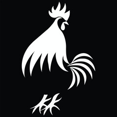 Chicken vector on a white background