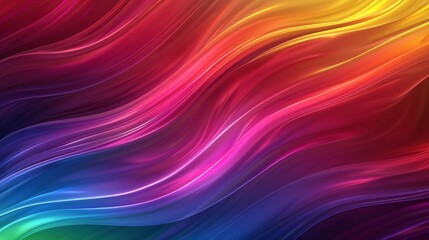 Fototapeta premium Colorful waves, abstract art, bright colors. Art, abstraction, colors, creativity