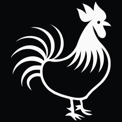 Chicken vector on a white background
