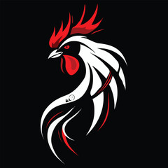 Chicken vector on a white background