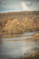 early spring on the river in high water