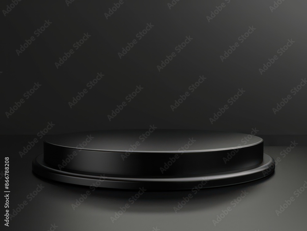 Poster black studio background empty, can be used for background and product display, 3d rendering podium p