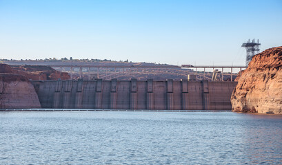 Glen Canyon Dam on Lake Powell, Glen Canyon, Utah and Arizona