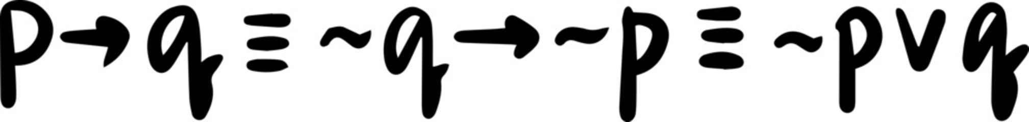 logical propositions formulas handwritten