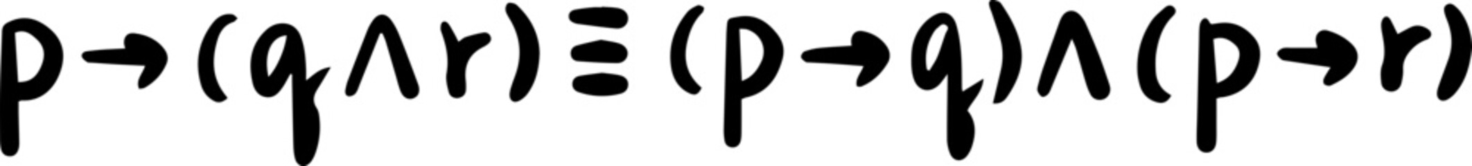 logical propositions formulas handwritten