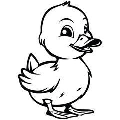 Duck vector on a white background