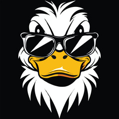 Duck vector on a white background